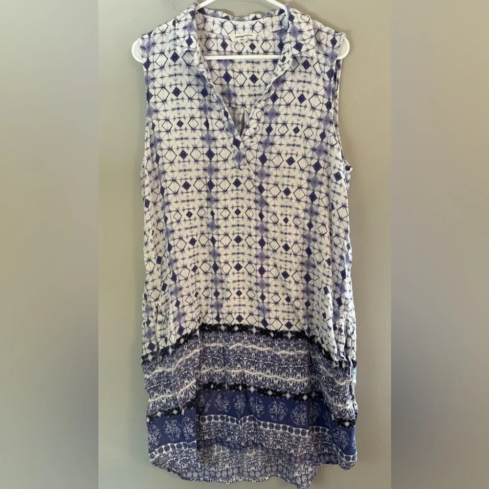 Beachlunchlounge Shelay Sleeveless Shift Dress Purple Print Size XXL - Picture 3 of 12